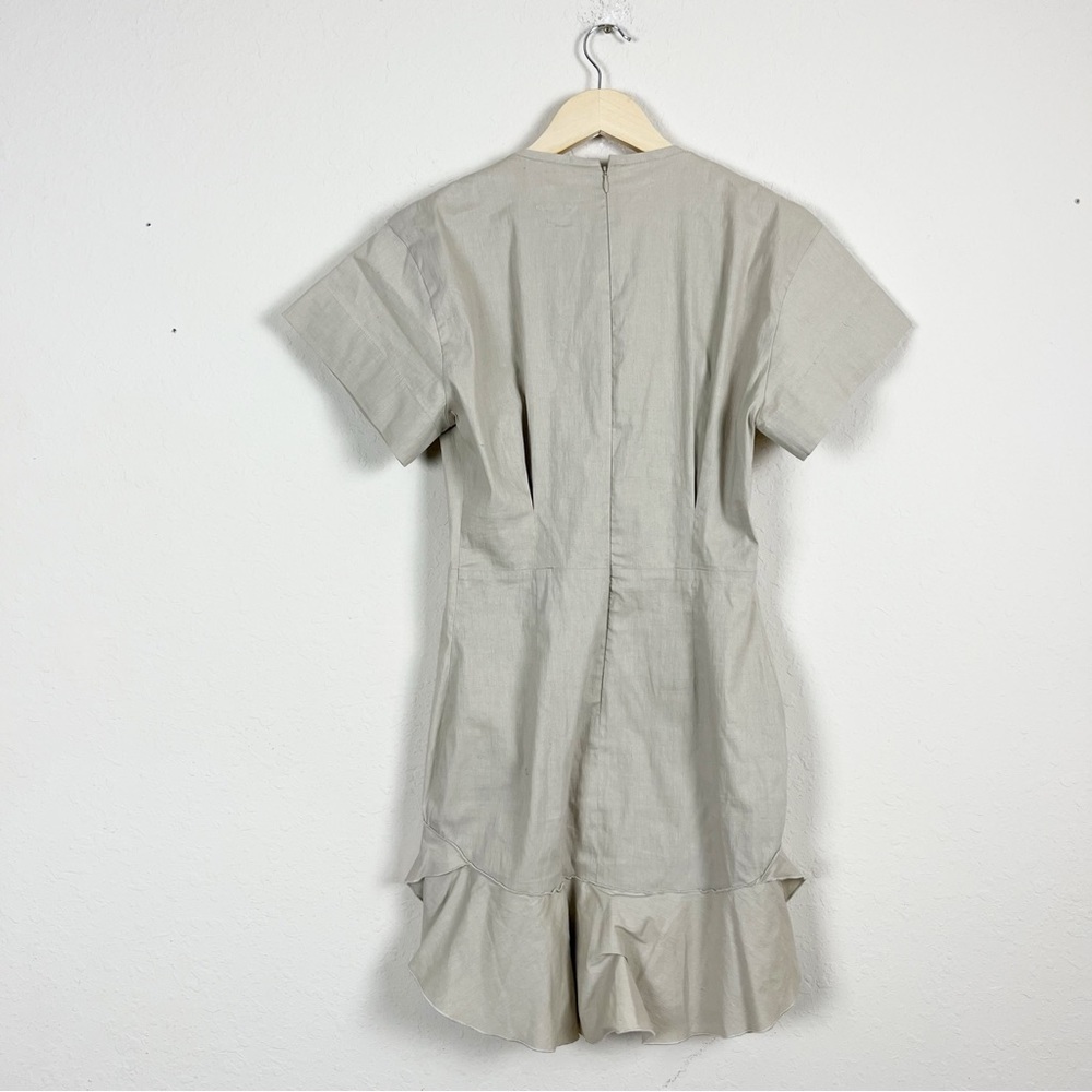 Isabel Marant Etoile Neit Ruffle Linen Mini Dress Size 40 - Picture 6 of 6